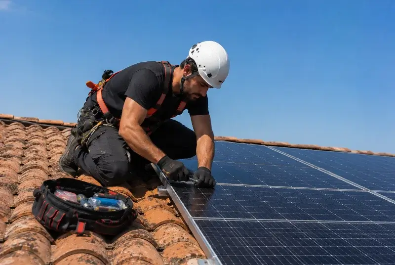 Maintenance et monitoring de panneaux solaires à Avensan